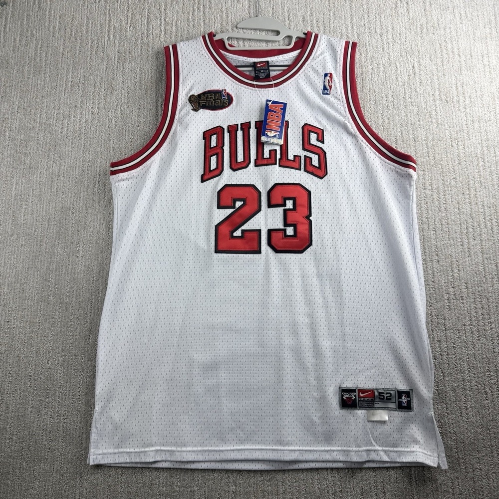 NEW Michael Jordan 97-98 Chicago Bulls NBA Finals Nike Authentic Jersey SZ 52